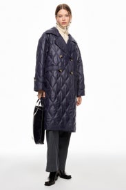 Shiny Quilt Coat by GANNI