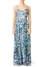 Camo Sea Maxi Dress by Hunter Bell