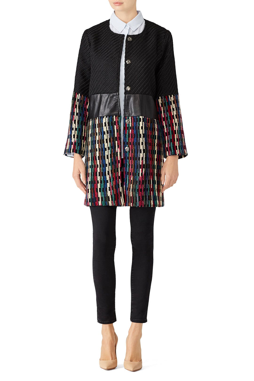 Twill Colorblock Coat by Lavand. 0