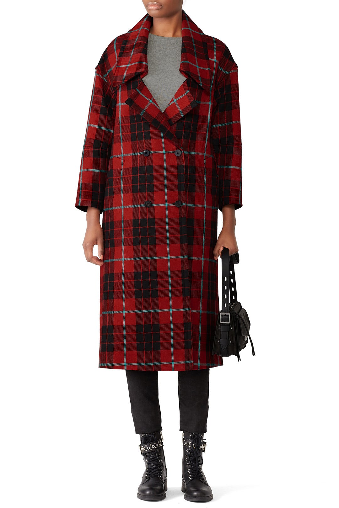 Plaid Tartan Coat by MARYLING 0