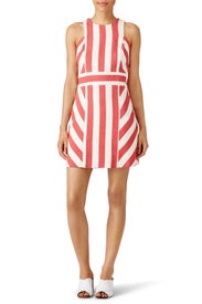Red Maya Stripe Dress by Milly