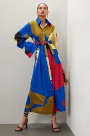 Baartmaan Longline Shirt Dress by Thebe Magugu