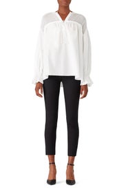 White Tied Peasant Top by Moon River