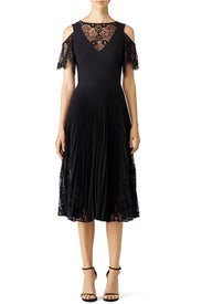 Black Scallop Dress by Nicole Miller