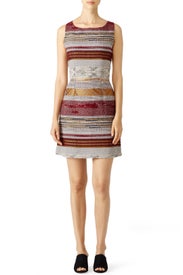 Striped Tweed Singapore Dress by Paper Crown