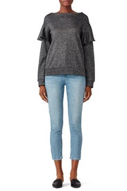Terry Ruffle Sweatshirt by Sanctuary