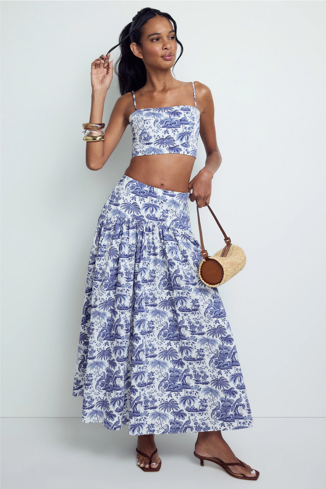 Procida Floral Midi Skirt by Staud 0