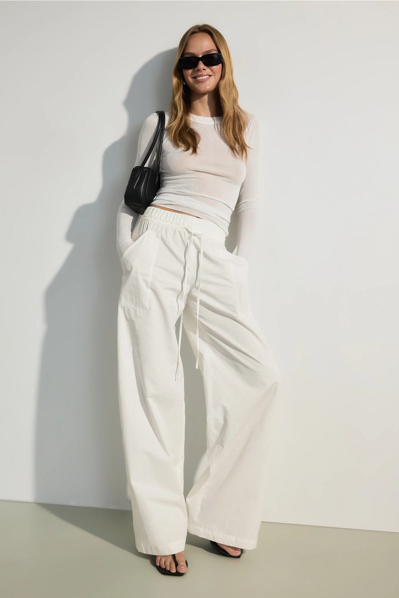Mid Rise Cotton Drawstring Pants by VINCE. - Photo 0