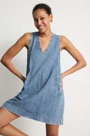 Denim V-Neck Dress by 7 For All Mankind