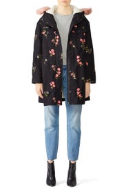 Embroidered Twill Coat by kate spade new york