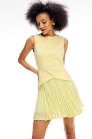 Haddy Pleated Mini Dress by Milly
