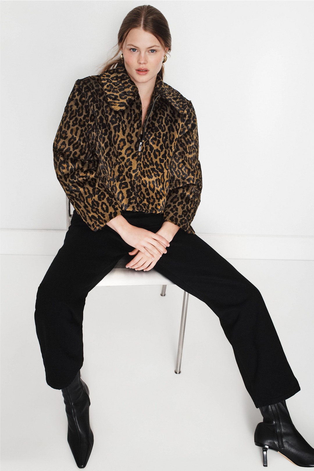 Leopard Faux Haircalf Jacket by Peter Som x RTR 0