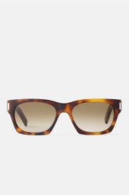 Tortoise Square Sunglasses by Saint Laurent