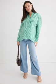 Alora Oversized Wrap Shirt by soon maternity