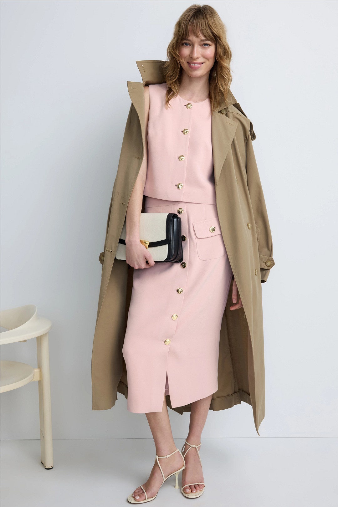 Button Front Midi Skirt by Adam Lippes x RTR 0