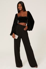Maria Velvet Crop Top by Bronx and Banco