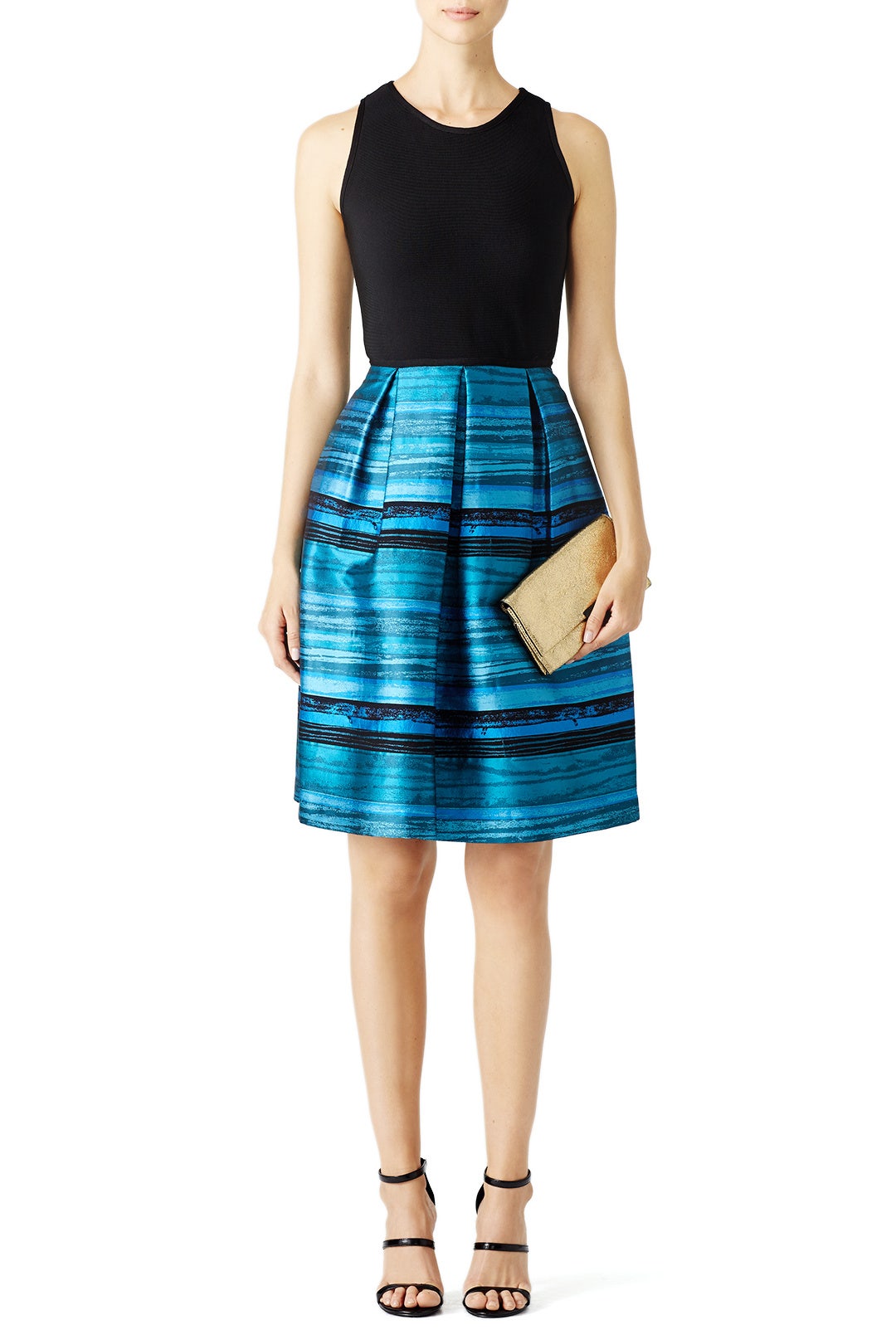 Blue Stroke Dress by Carmen Marc Valvo 0