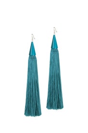 Blue Tassel Cone Earrings by Eddie Borgo