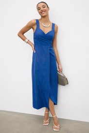 Pinstripe Maxi Dress by Emporio Armani
