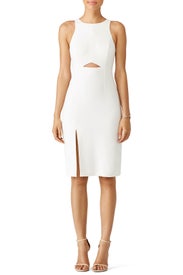 White Cutout Dress by HALSTON