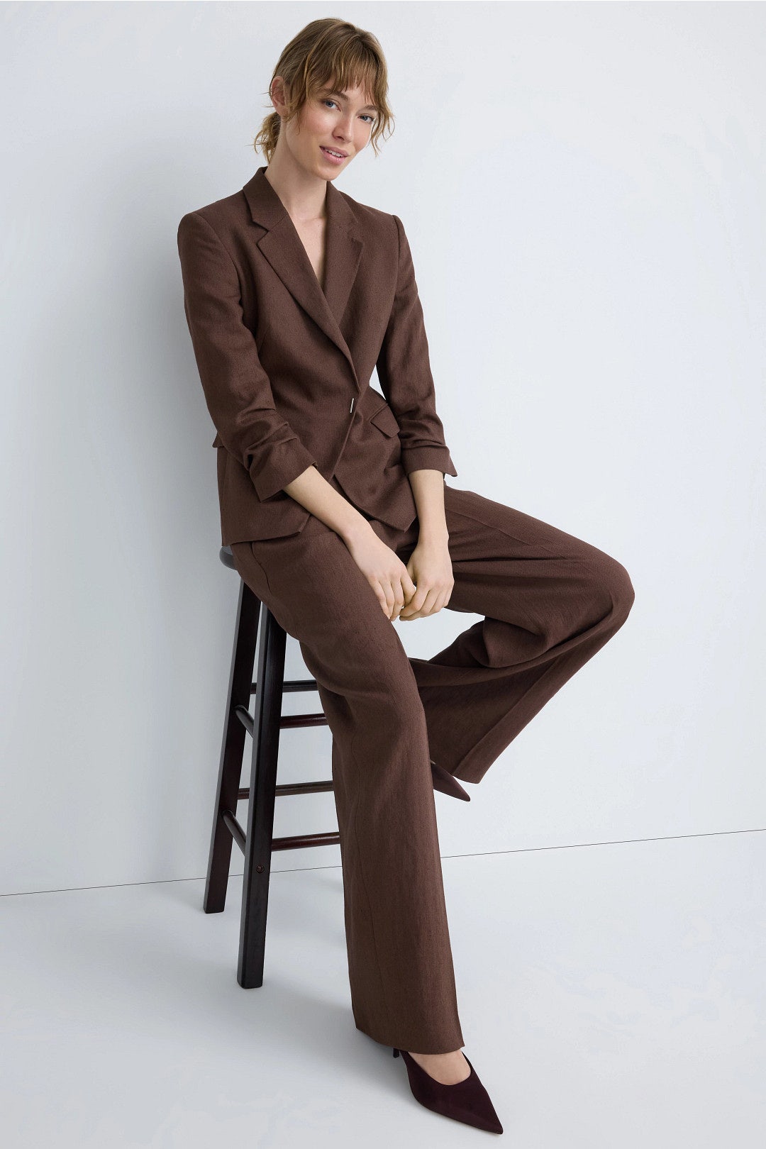 Ruched Sleeve Blazer by BOSS 0