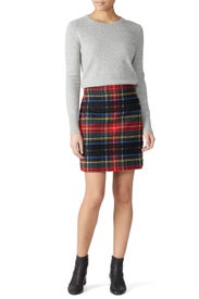 Lurex Stewart Tartan Mini Skirt by J.Crew
