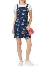 Printed Square Neck Dress by Louna