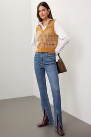 Jacquard V-Neck Sweater Vest by Madewell