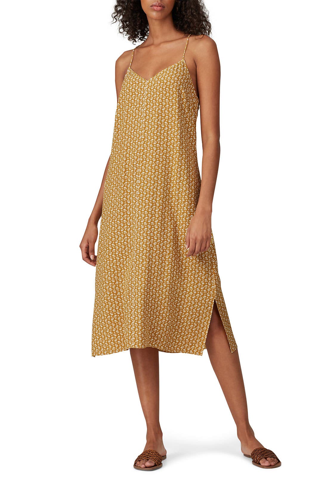 Yellow Floral Ashley Midi Dress by Resa | Rent the Runway