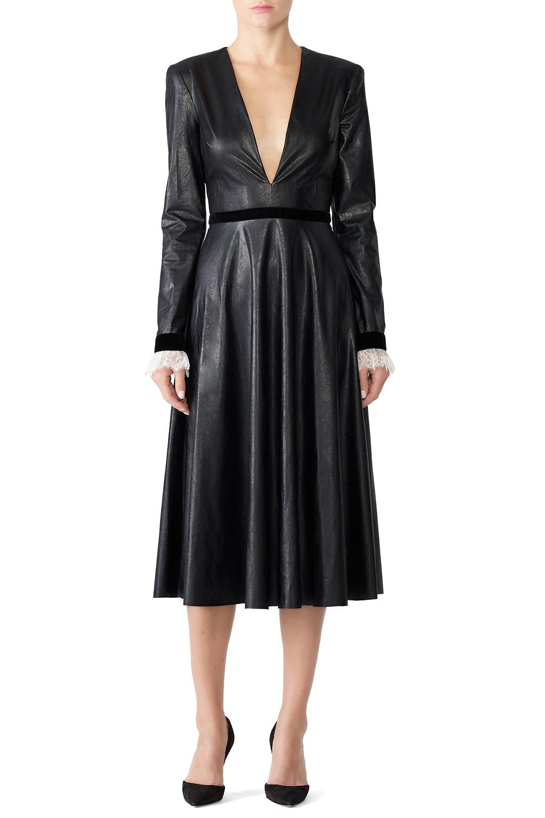 Faux Leather Midi Dress by Philosophy di Lorenzo Serafini | Rent the Runway