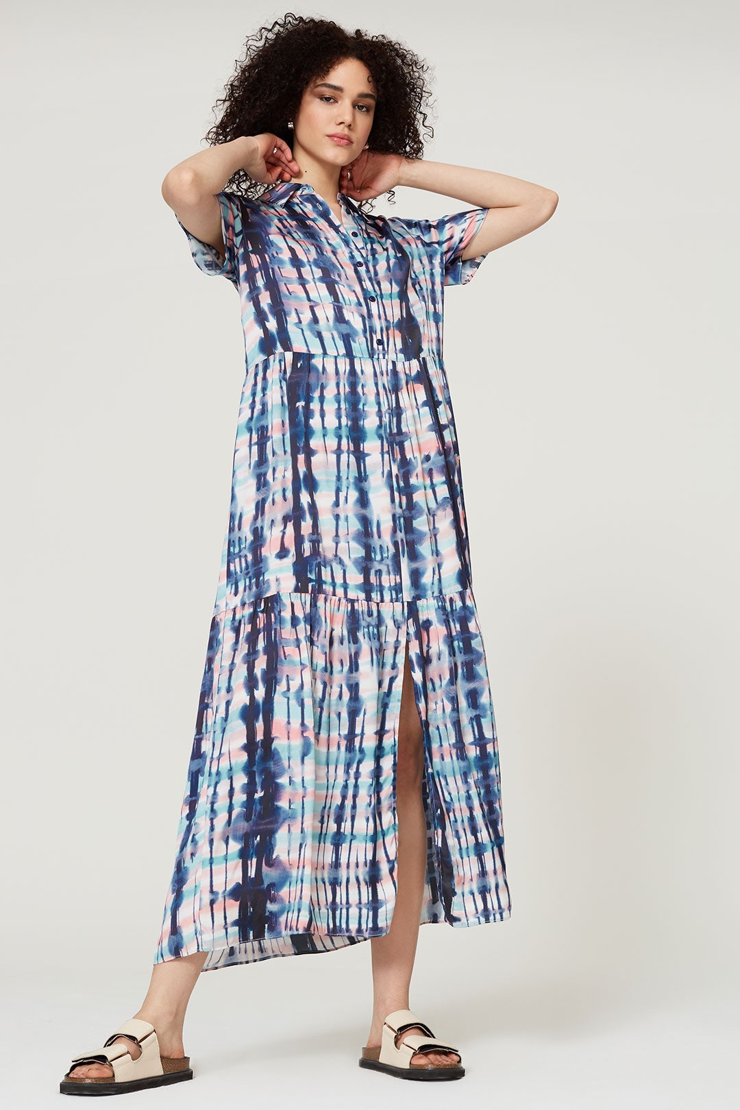 Short Sleeve Tie Dye Maxi by sita murt 0