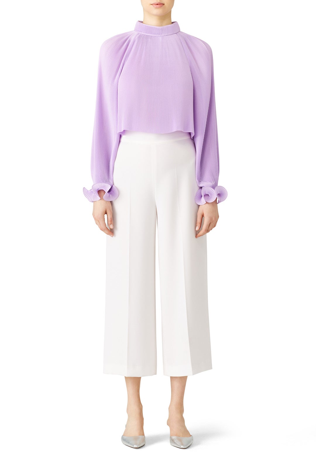 Lavender Pleated Top by Tibi 0