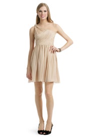 Camel Chiffon Dress by Tibi