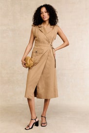 Silvia Wrap Midi Dress by Toccin