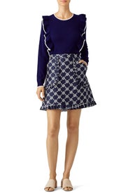 Lattice Ruffle Skirt by Draper James