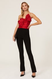 Lola Bow Satin Top by Hutch