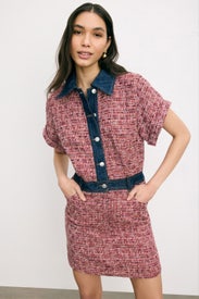 Denim Multi Tweed Mini Dress by BOSS