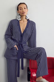 Max Pinstripe Cardigan by SIMONMILLER