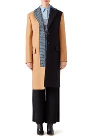 Check Printed Coat by Cedric Charlier
