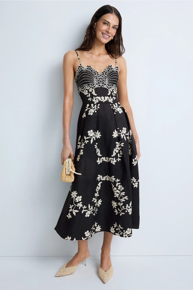 Rachy Fleur Embroidered Midi Dress by Claudie Pierlot - Photo 0