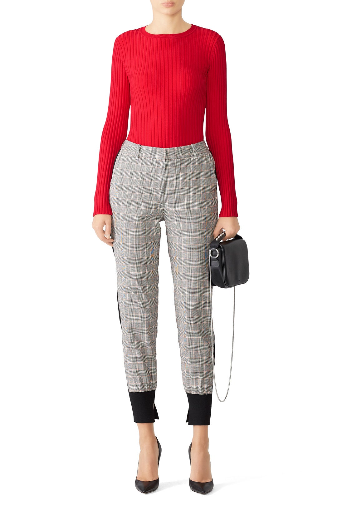 Red Haven Ribbed Sweater by Cynthia Rowley 0