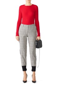 Red Haven Ribbed Sweater by Cynthia Rowley
