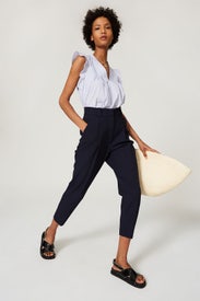 Blue Stripe Pintuck Top by Derek Lam 10 Crosby x RTR