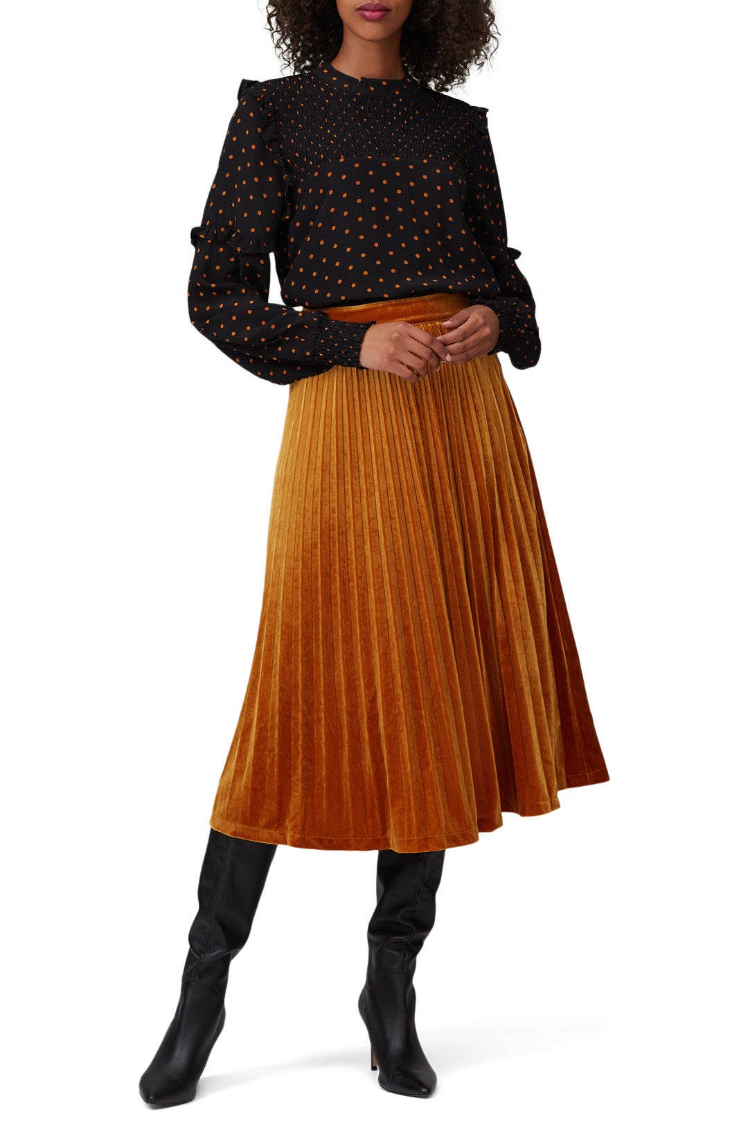 Clara Velvet Skirt by Just Female 0