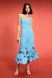 Emily Appliqué Midi Dress by Leo Lin
