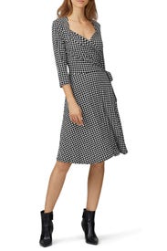 Printed Sweetheart Wrap Dress by Leota