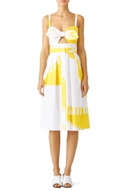 Yellow Printed Jordan Dress by Milly