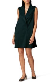 Dark Green Shift Dress by MM6 Maison Margiela
