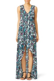 Wavy Mural Maxi by Nicole Miller