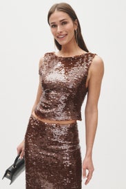 Kane Sequin Top by One of Others